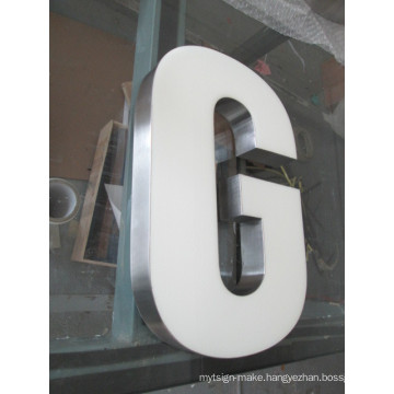 Resin Surface Mirror Steel Body Luminous Letters